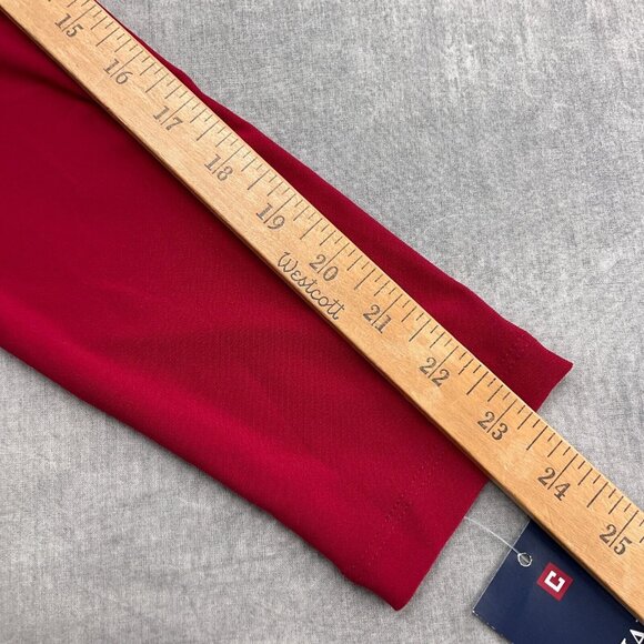 Chaps Dress Women Large Black Red‎ Colorblock Side Ruched Lagenlook Party NWT - Picture 7 of 12